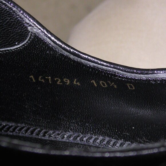 Vintage GUCCI MEN'S LUXURY DRESS PATENT LEATHER SHOES Lace-Up New in Box 10+ D - Picture 10 of 11